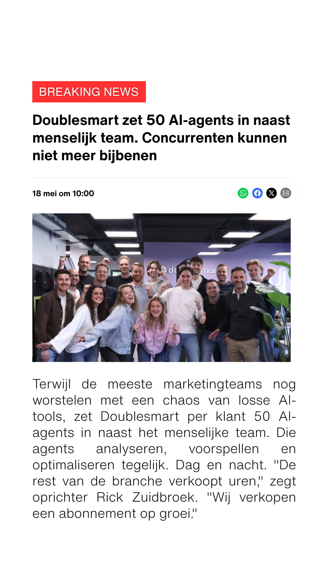 Doublesmart Facebook ad