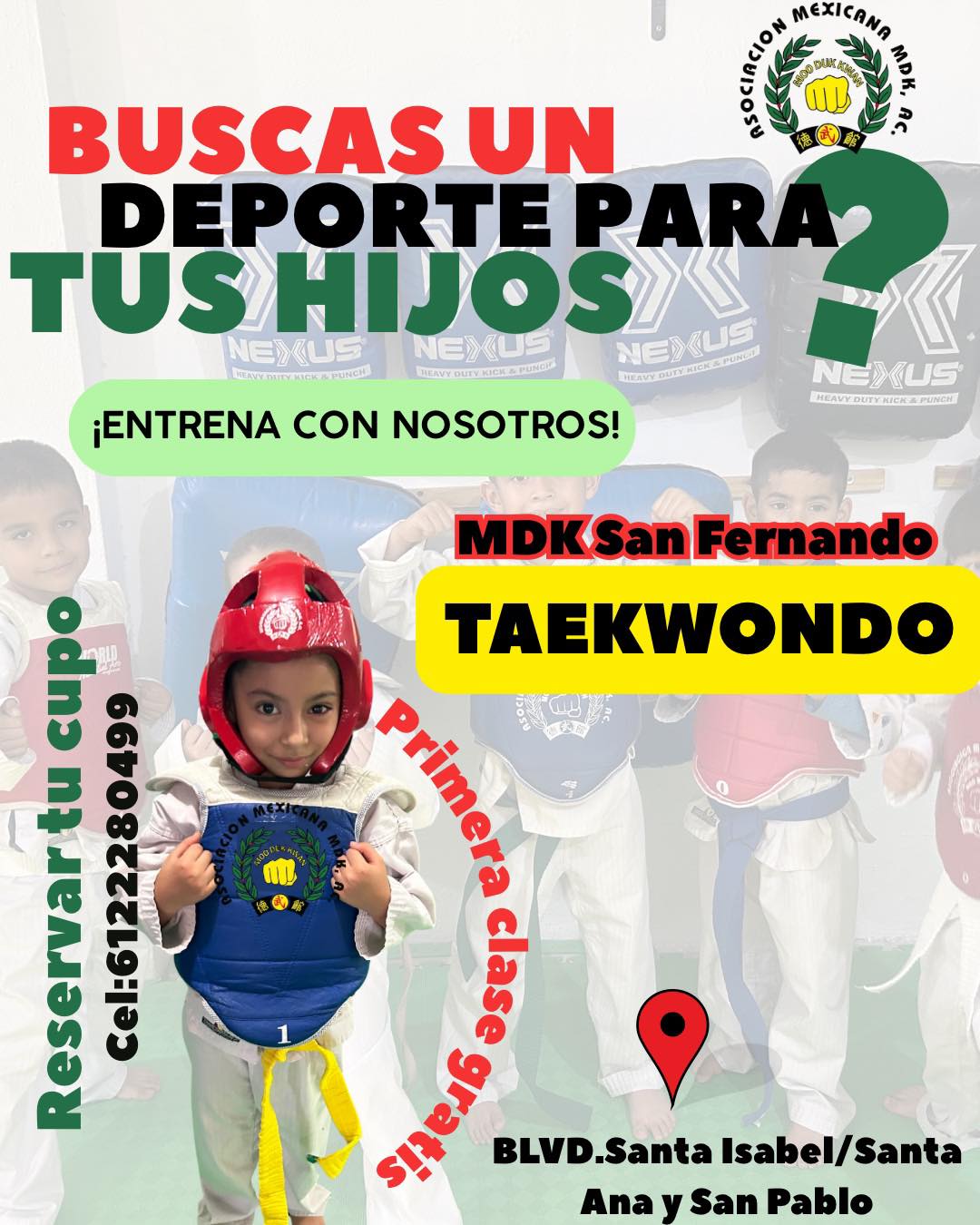 MDK San Fernando Taekwondo Facebook ad: CLASE PRUEBA
