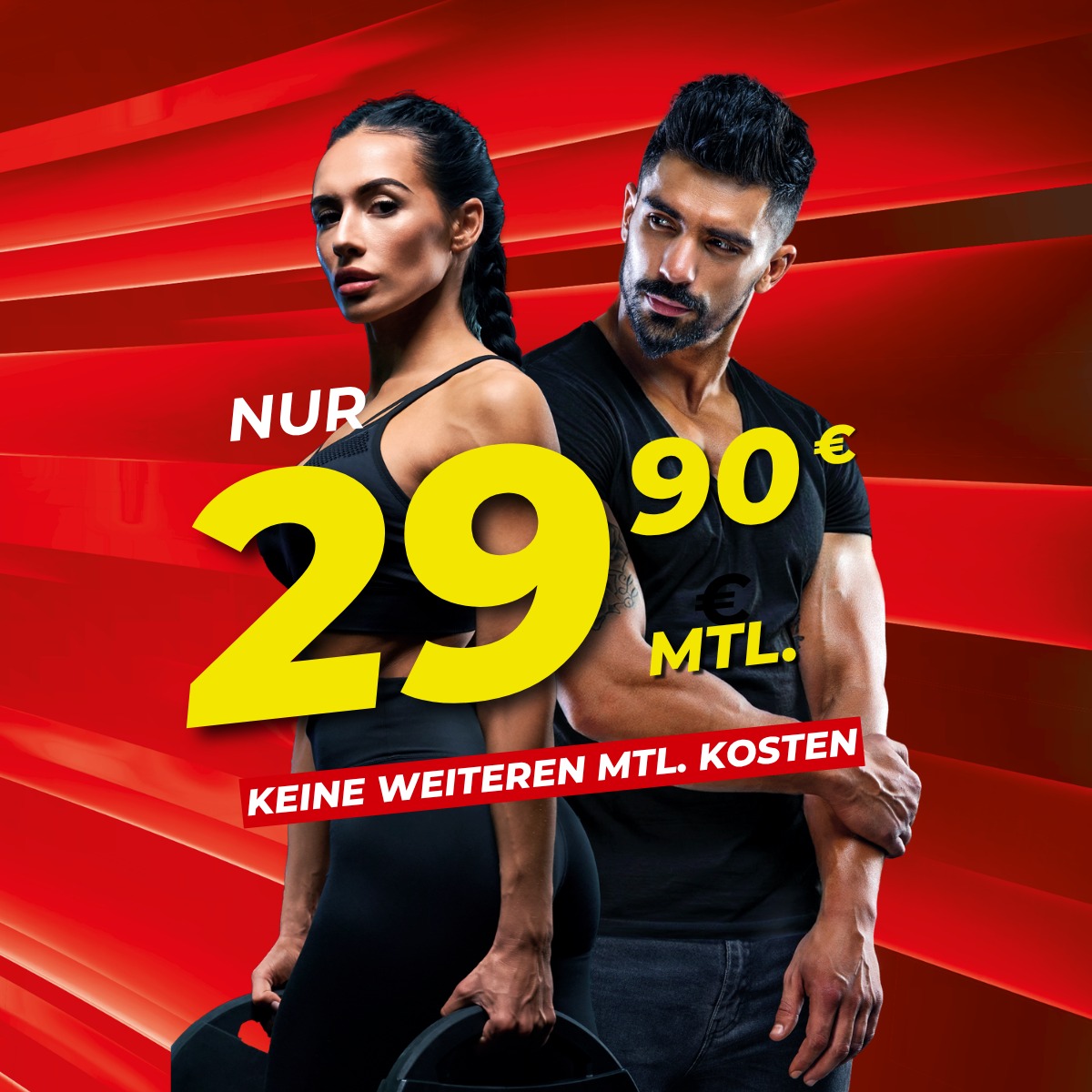 Crunch Fit Facebook ad: Mehr Power. Mehr Fitness.
