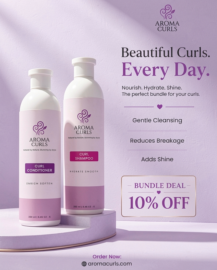 Aroma Curls Facebook ad: The Primer Set Curly Hair Shampoo Conditioner Pakistan