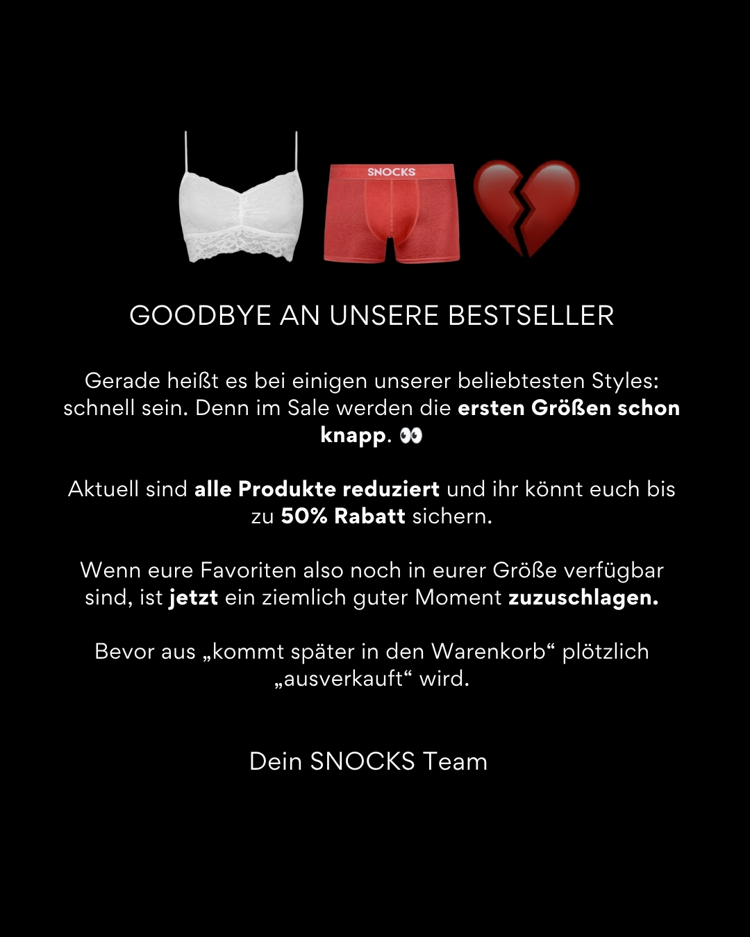 Snocks Facebook ad: Jetzt bis zu 60% sparen
