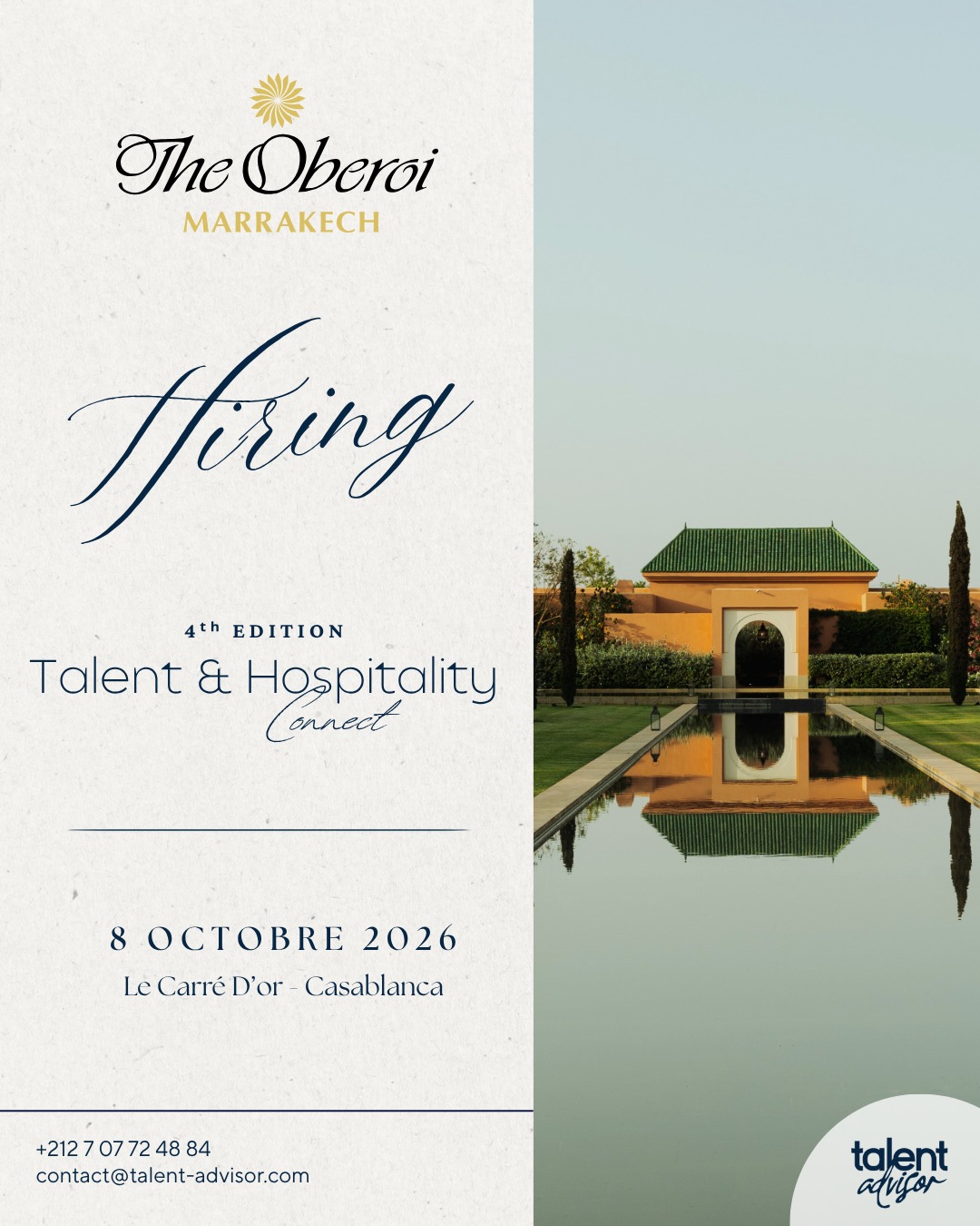 talent_advisor Facebook ad: @theoberoimarrakech is Hiring at Talent & Hospitality…