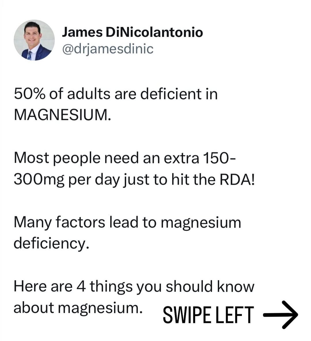 Dr. James DiNicolantonio Facebook ad
