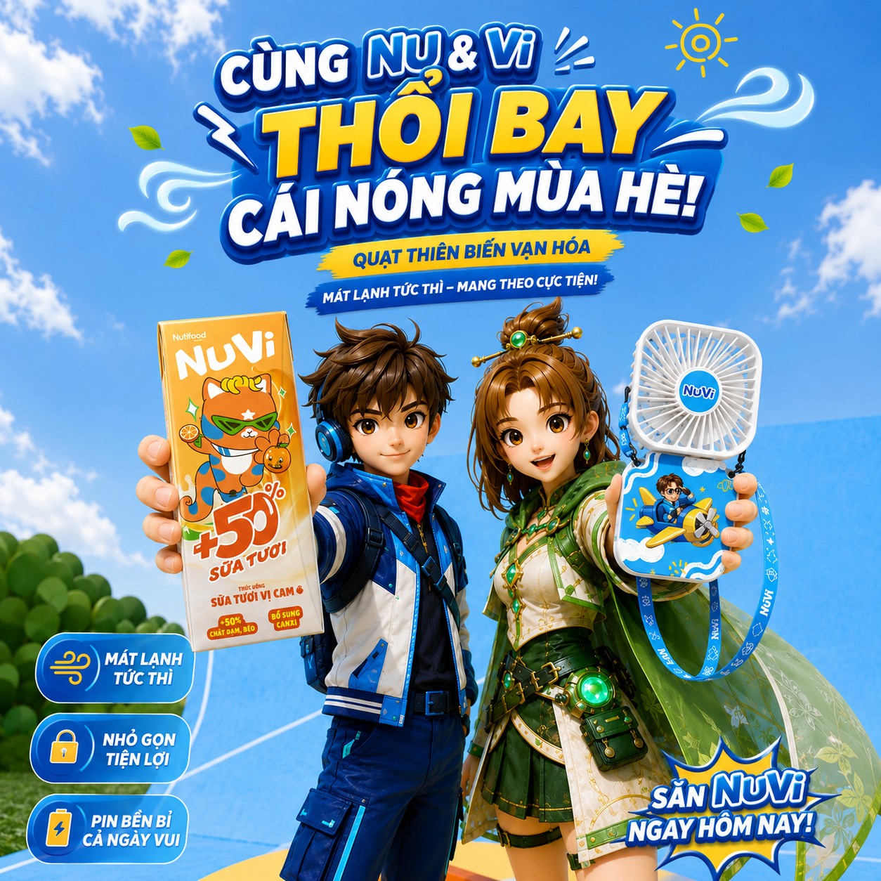 NuVi World - Vũ Trụ Idols Nhí Facebook ad: ĐẬP TAN CÁI NÓNG MÙA HÈ, SĂN QUẠT…