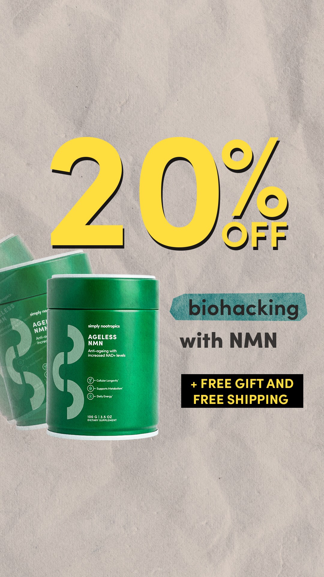 Simply Nootropics Facebook ad