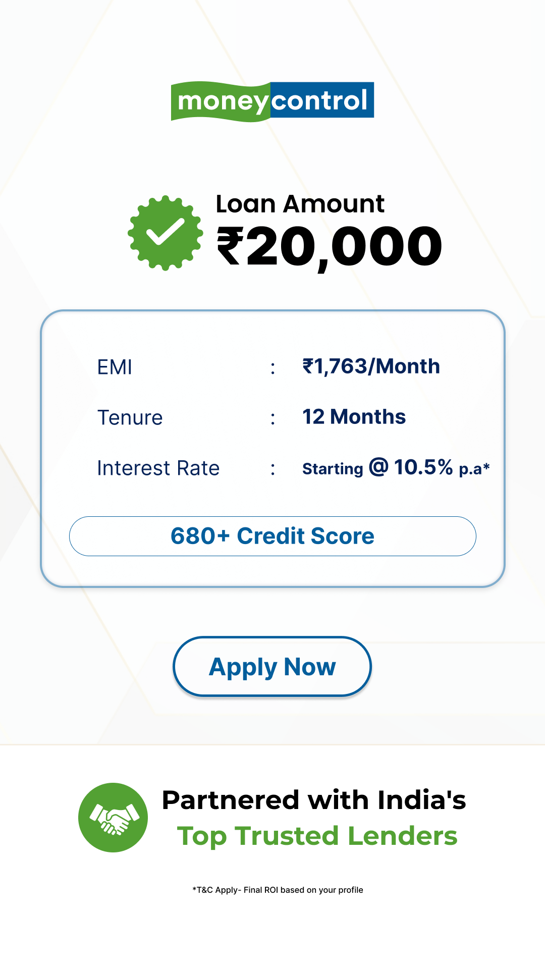 Instant Loans by Moneycontrol Facebook ad