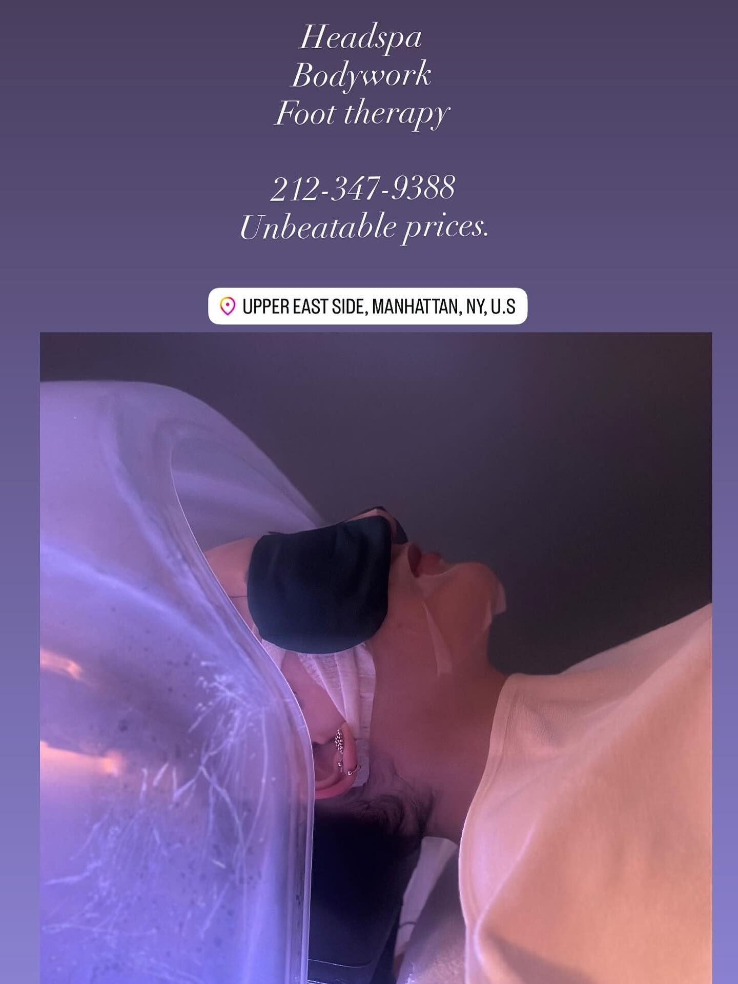 Head Spa NYC & Hair Scalp Facebook ad: Call us today 212-347-9388