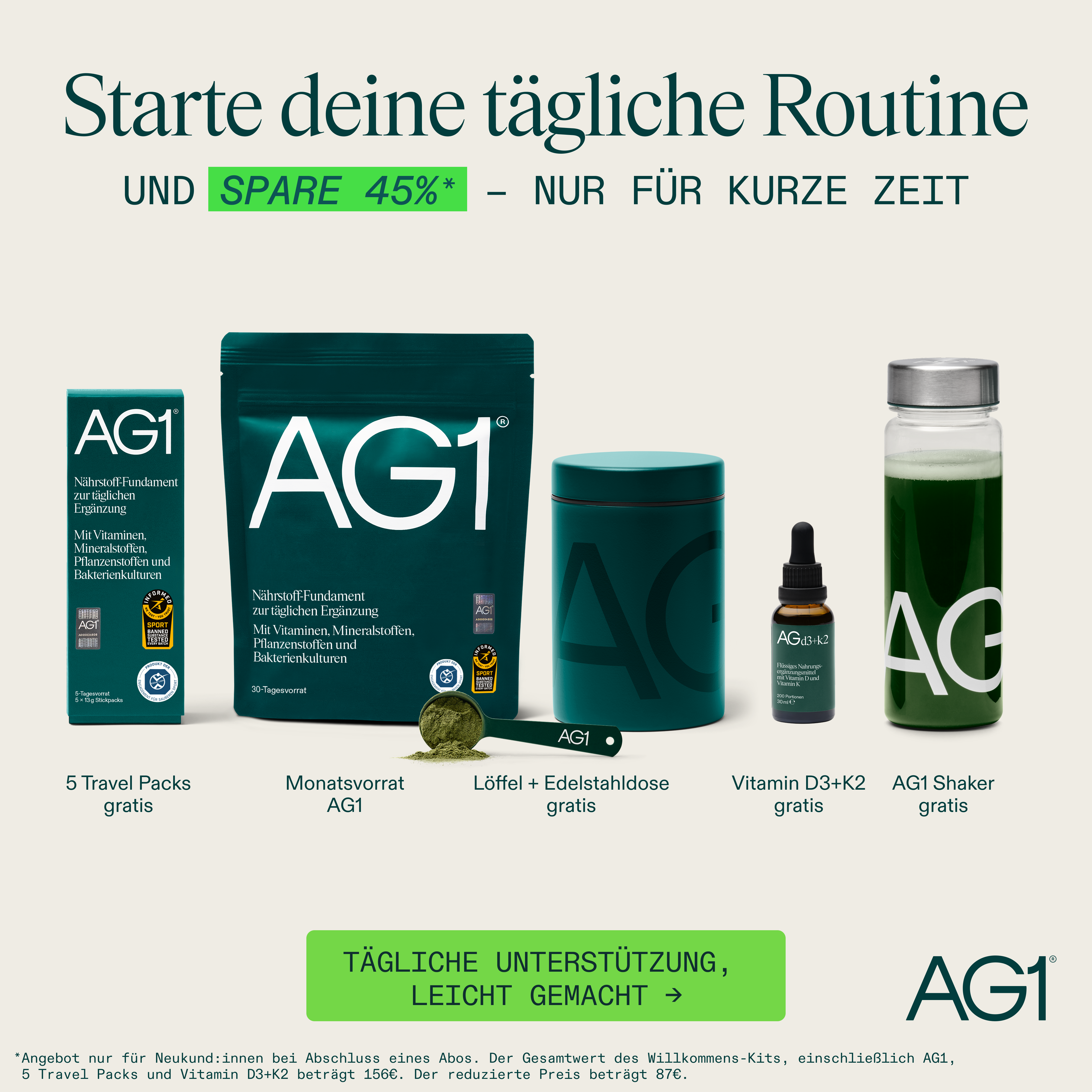 AG1 Deutschland Facebook ad