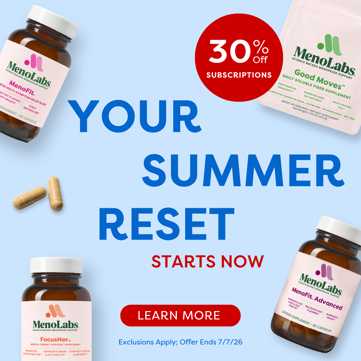 MenoLabs Facebook ad
