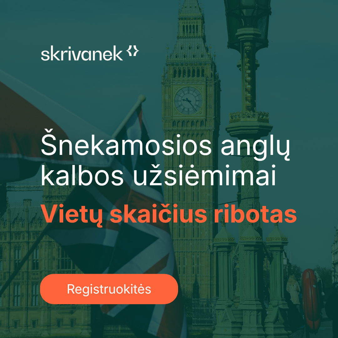 Skrivanek Lietuva Facebook ad: Bendravimo anglų kalba programa