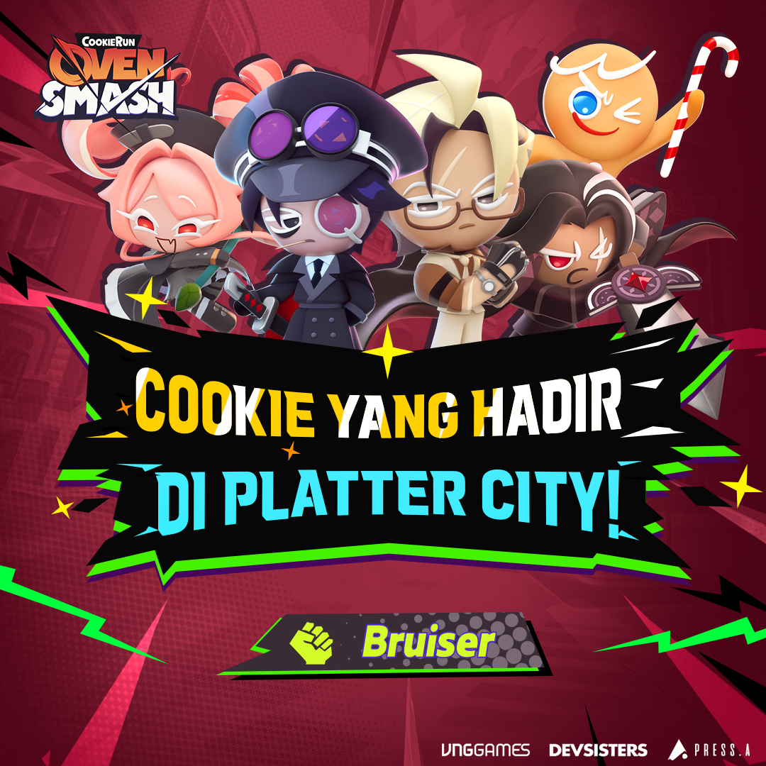 CookieRun: OvenSmash Facebook ad: Kenalan dengan para Bruiser di Platter City