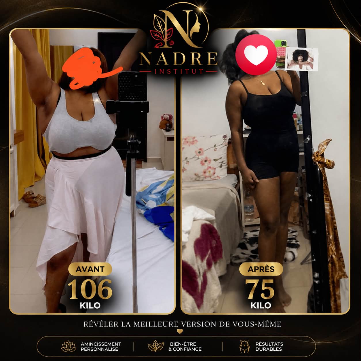 Nadre Institut 2 Facebook ad: Quel est ton objectif actuellement?