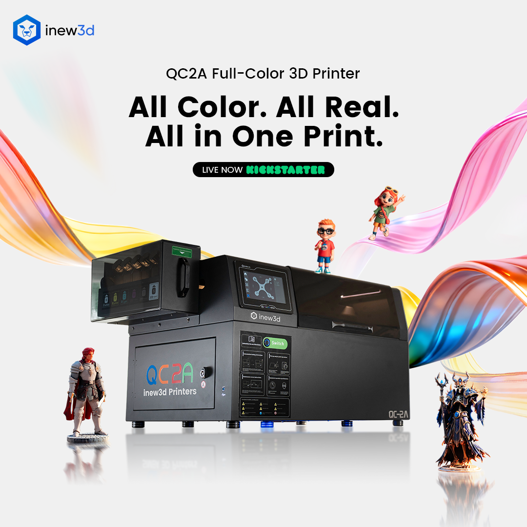 Inew3d Facebook ad: Now live on Kickstarter Back now and save 28%.