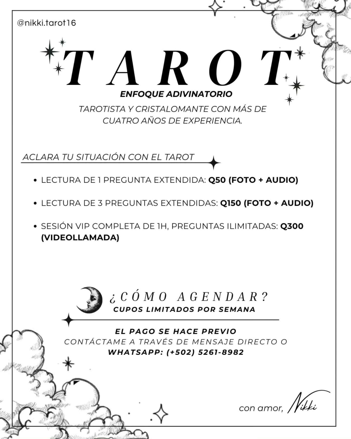 Nikitarot Facebook ad: Si sientes que necesitas claridad sobre una situación…