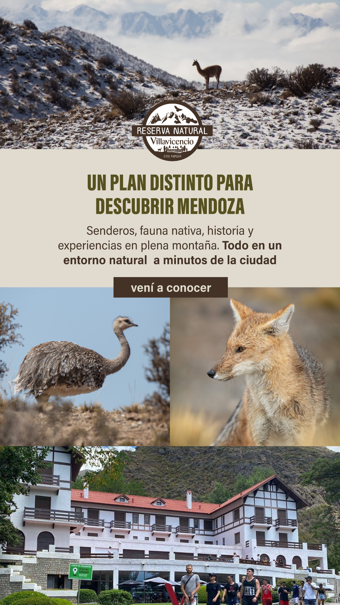 Reserva Natural Villavicencio Facebook ad: A solo minutos de la ciudad, la Reserva…