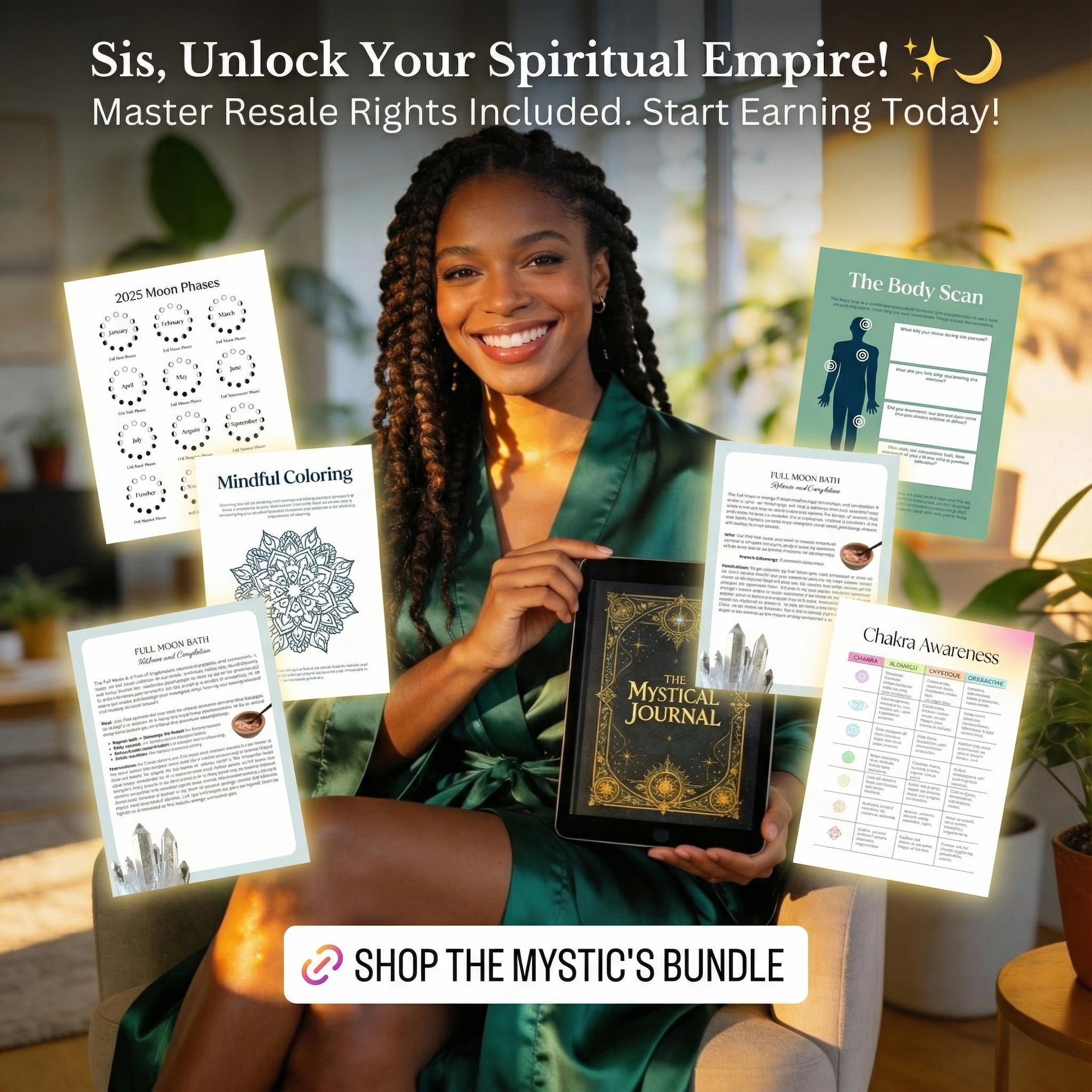Mystic Downloads Facebook ad: You keep 100% of the profit. Period.