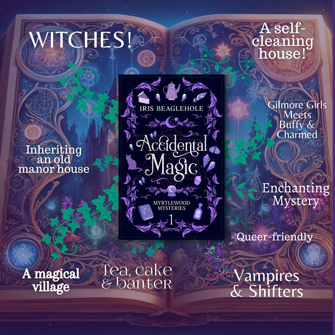 Iris Beaglehole - witchy mystery books Facebook ad