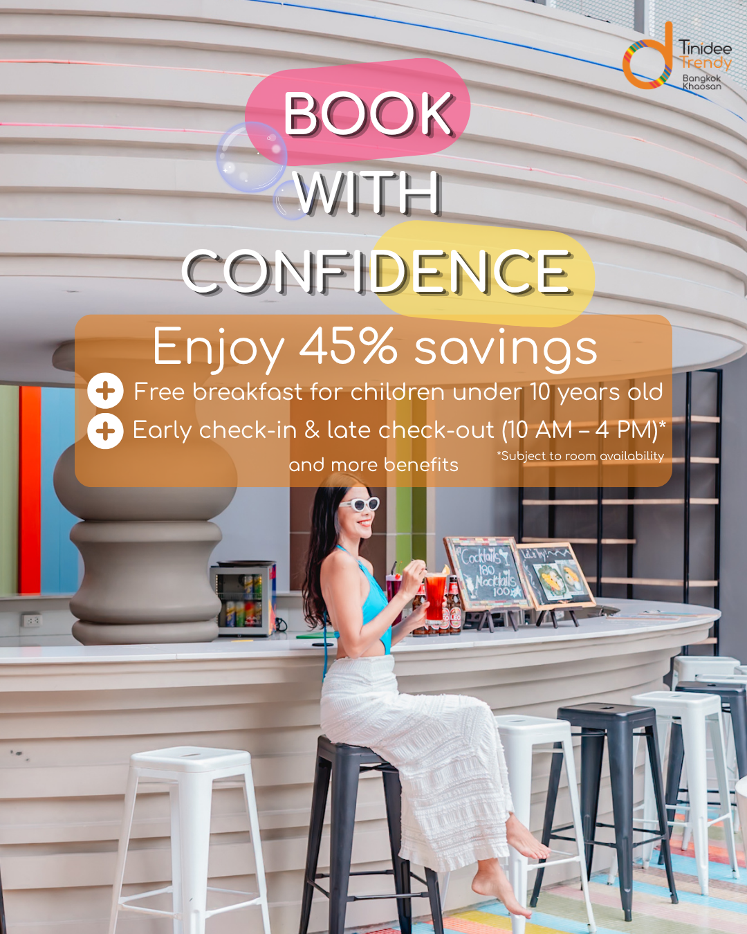 Tinidee Trendy Bangkok Khaosan Facebook ad: Enjoy 45% savings