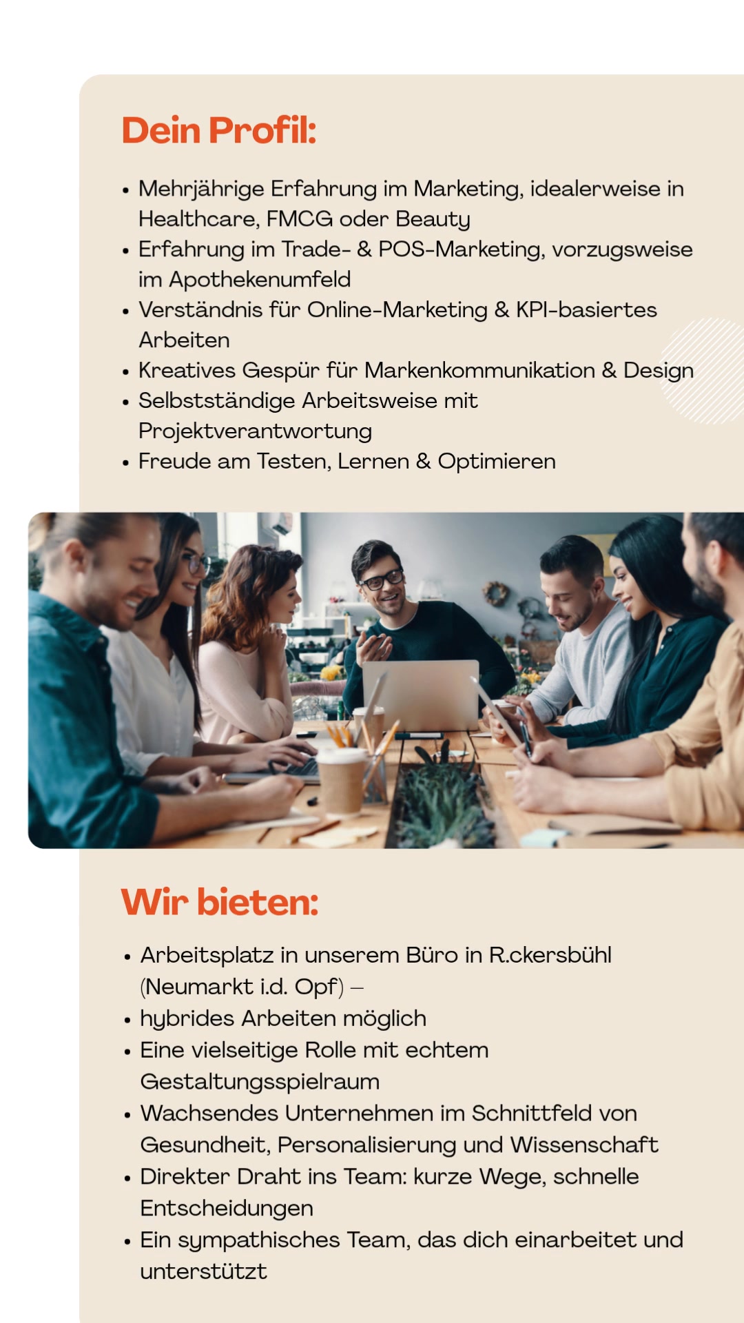 Made for me Facebook ad: Kreativkopf gesucht: Werde Teil unseres Teams als…