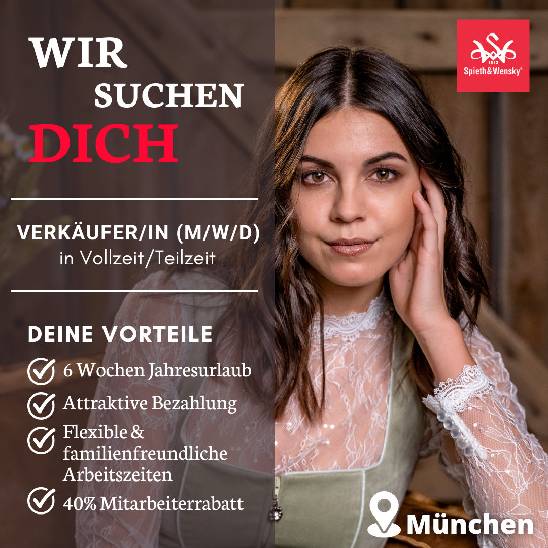 Spieth & Wensky Tracht Facebook ad: Komm ins Team