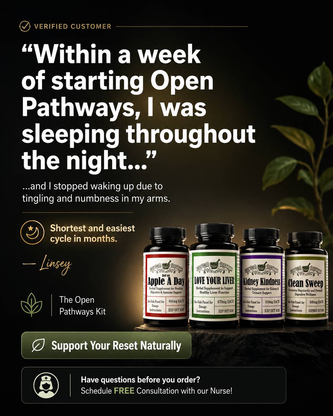 Restored Identity Facebook ad