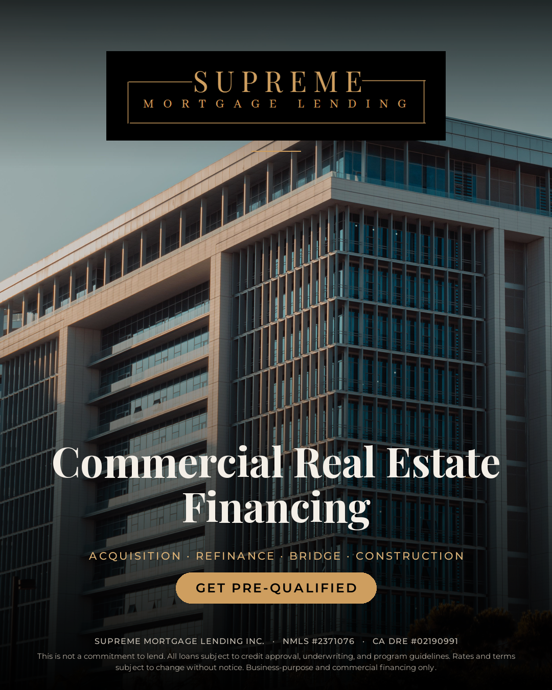 Supreme Mortgage Lending Facebook ad: Commercial Financing, Simplified