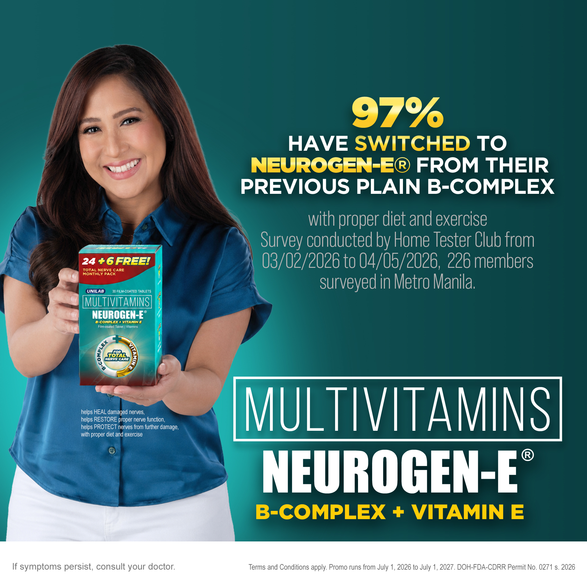 Neurogen-E Facebook ad: Buy 24+6 FREE
