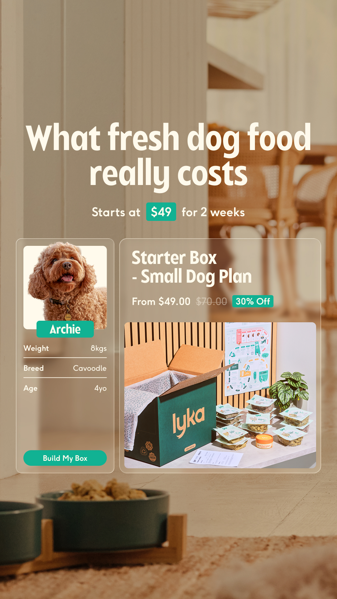 Lyka Pet Food Facebook ad