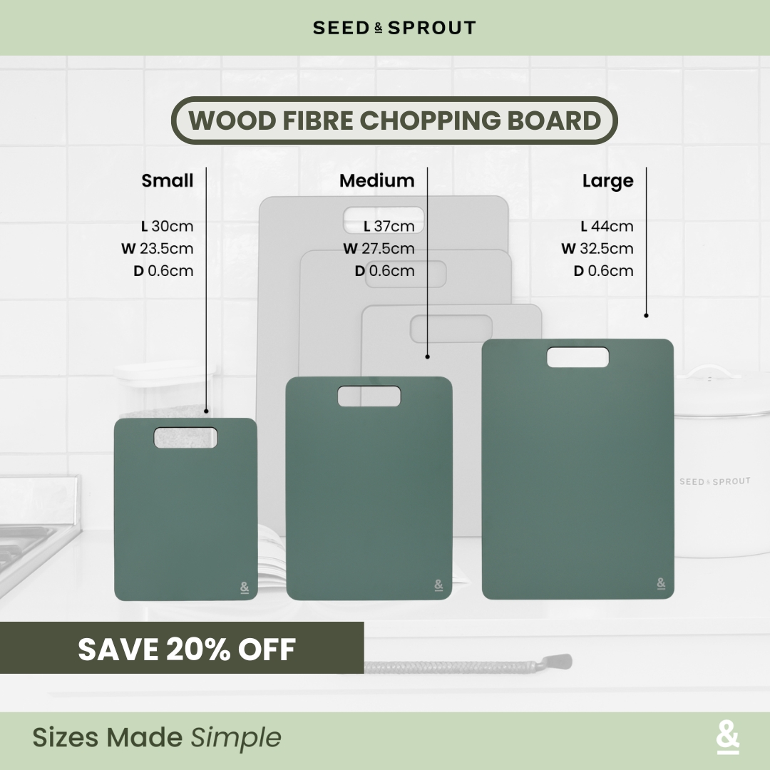Seed & Sprout Facebook ad: Wood Fibre Chopping Boards