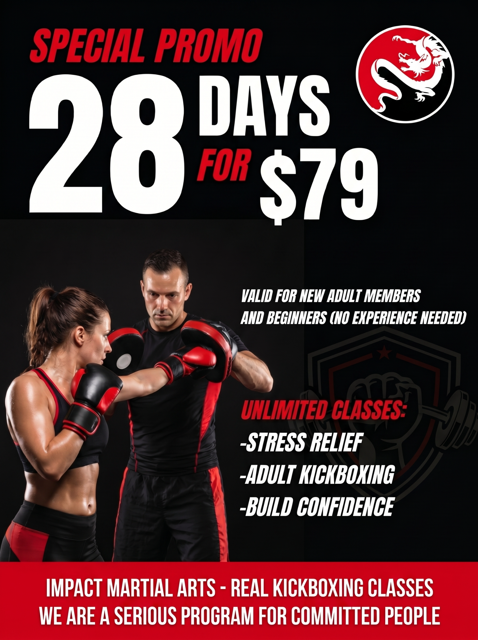 Impact Martial Arts Facebook ad