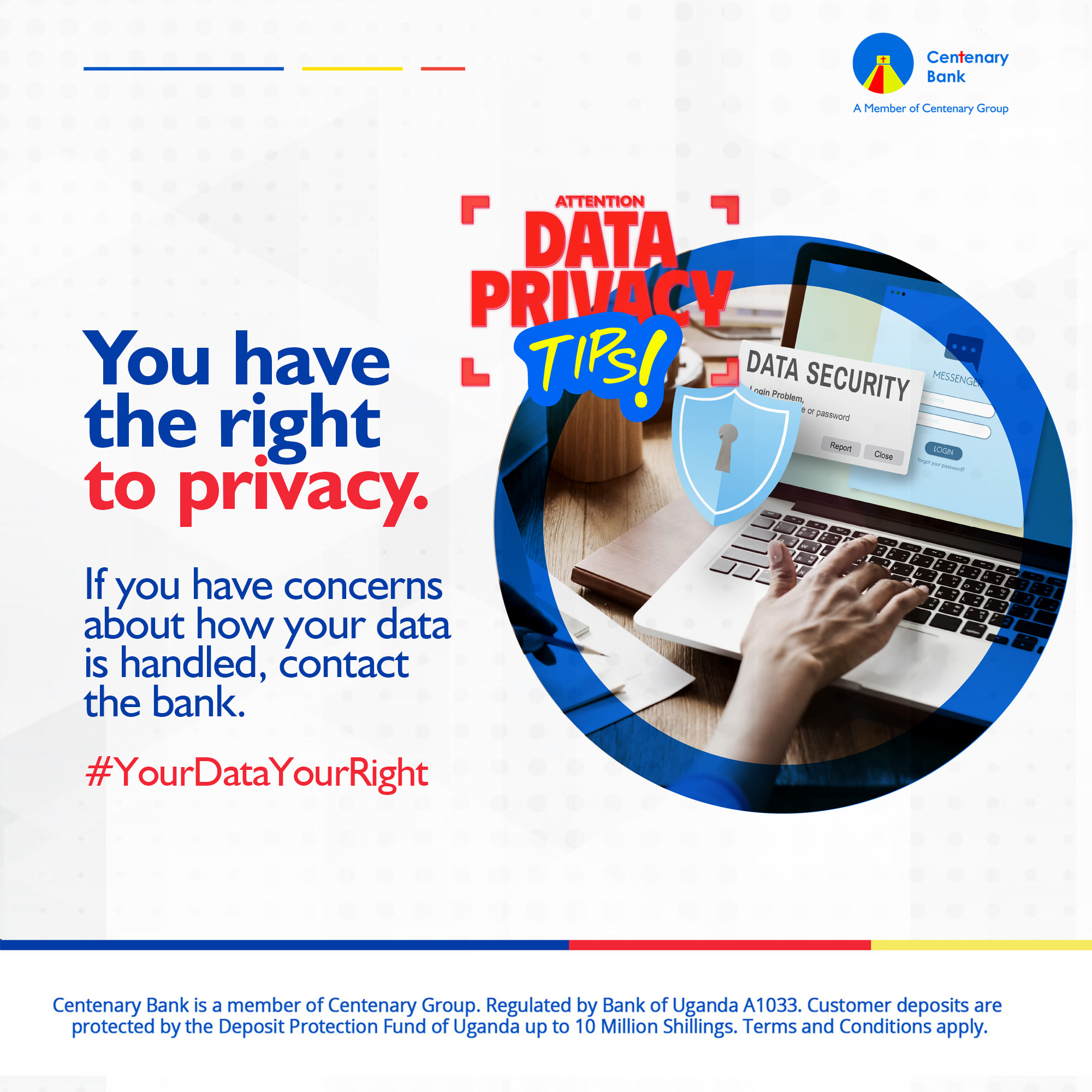 Centenary Bank Facebook ad: Just like you wouldn’t leave your house keys…
