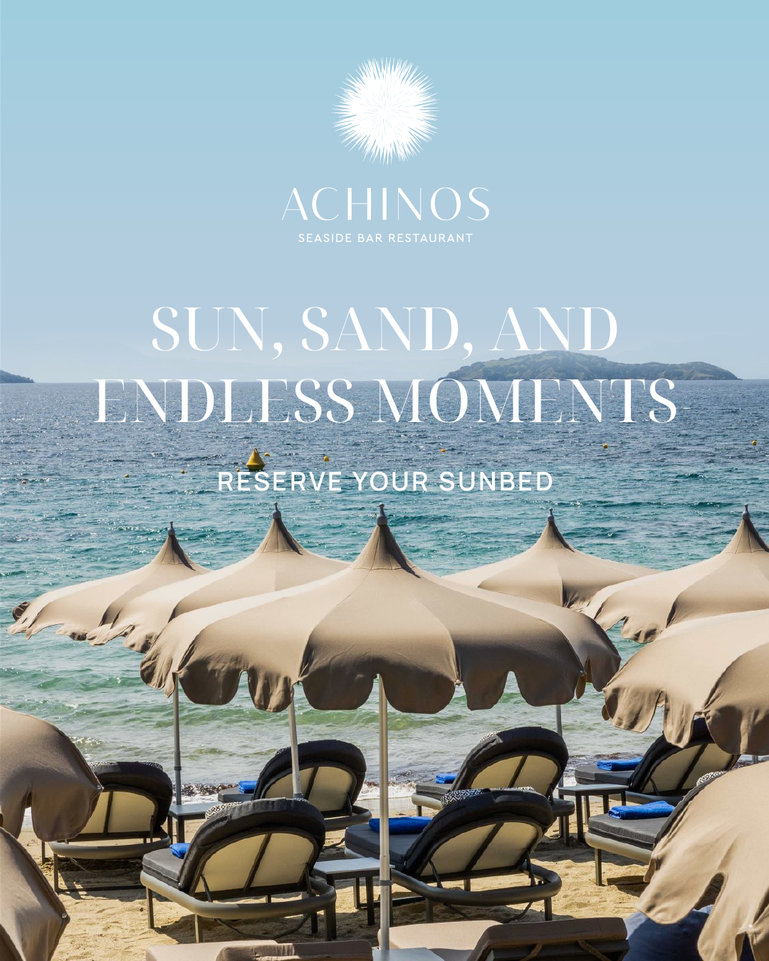 Skiathos Achinos Beach Restaurant Facebook ad: Fresh Flavors, Coastal Rhythms