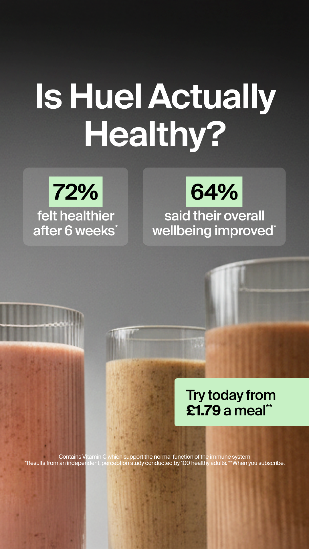 Huel Facebook ad