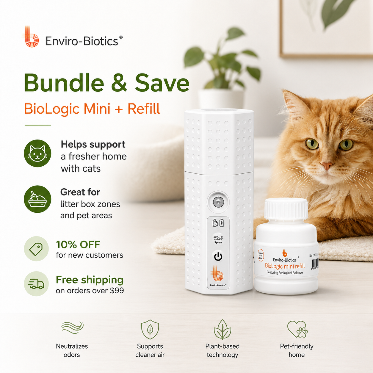 Healthy Air Home Facebook ad: A Fresher Home for Cat Lovers