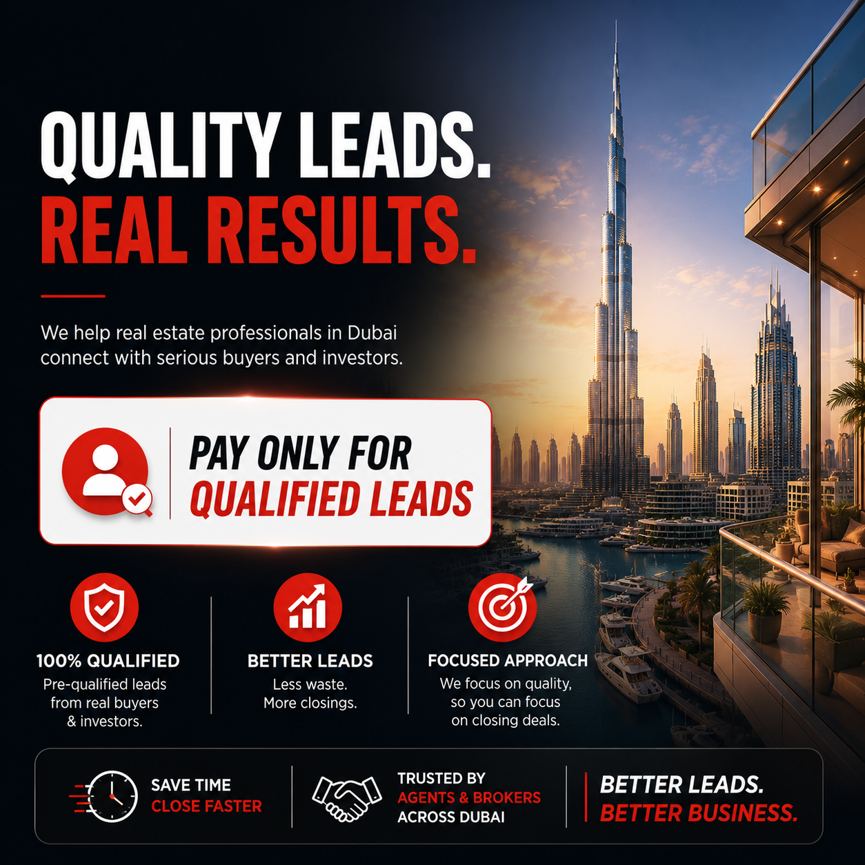 High Intent Property Leads Facebook ad: Close More Property Deals Faster
