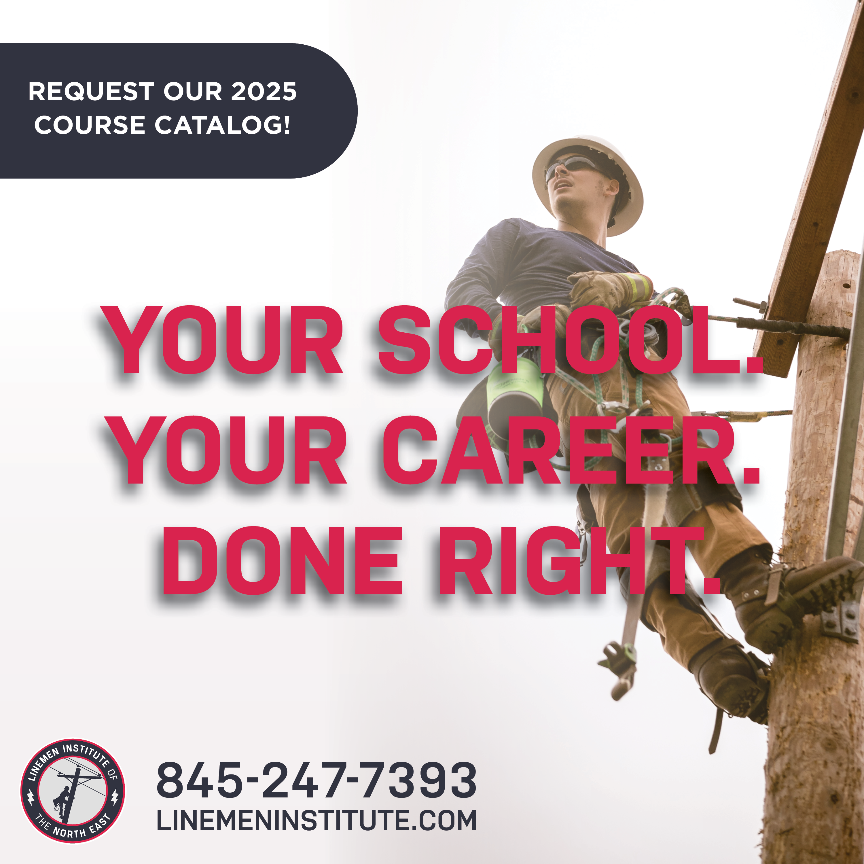 Linemen Institute of the North East Facebook ad: Trade School | Linemen Institute of the North East | New…