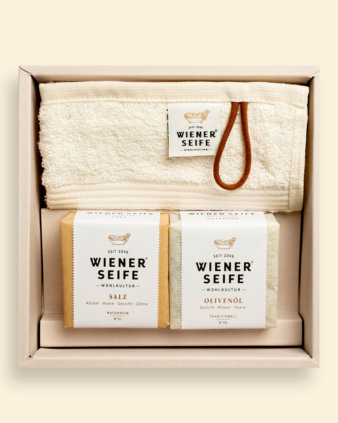 Wiener Seife Facebook ad: Schenken Sie Wohlgefühl.