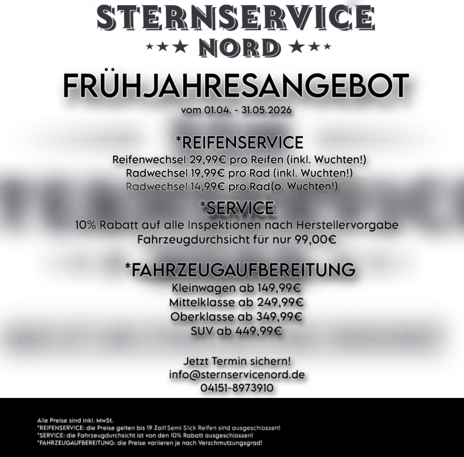 Stern Service Nord Facebook ad: SSN Stern-Service-Nord GmbH: Freie Kfz-Werkstatt…