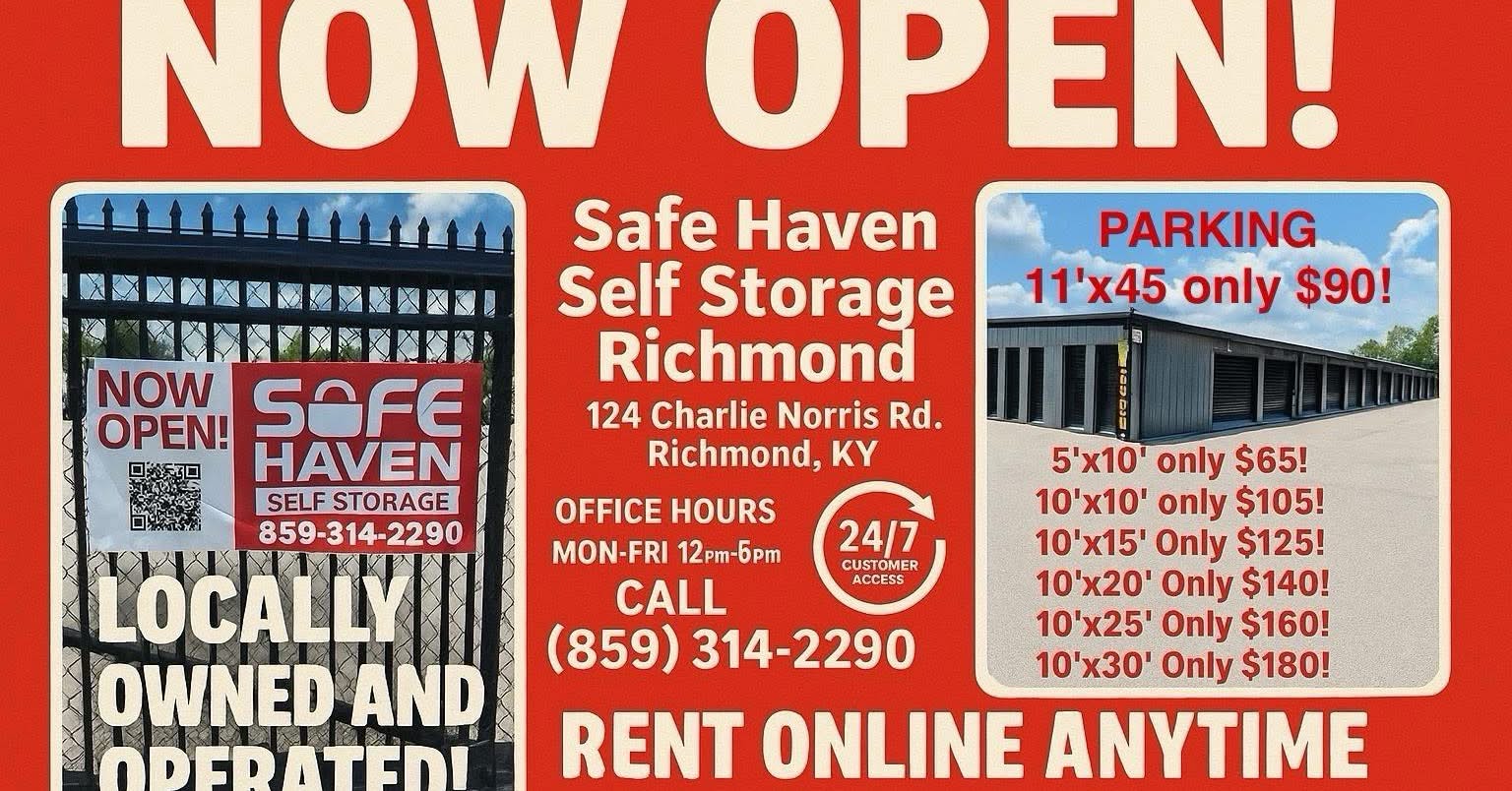 Safe Haven Self Storage Richmond Facebook ad: Safe Haven Self Storage Richmond