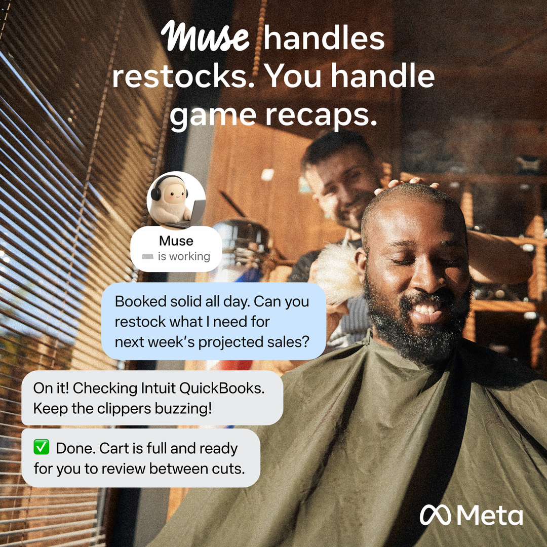 Meta for Business Facebook ad: Let Muse handle the details