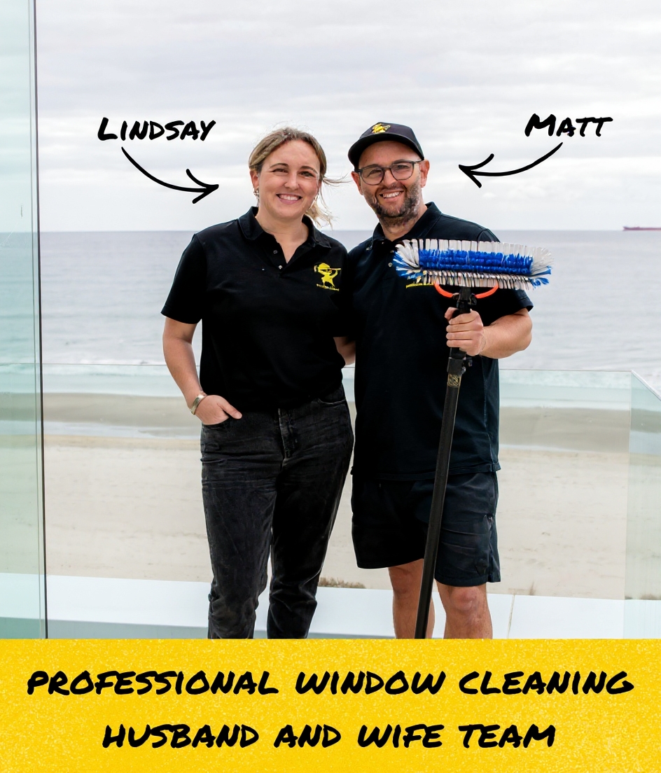 Window Ninjas Facebook ad: Professional Window Cleaning - Husband and Wife Team