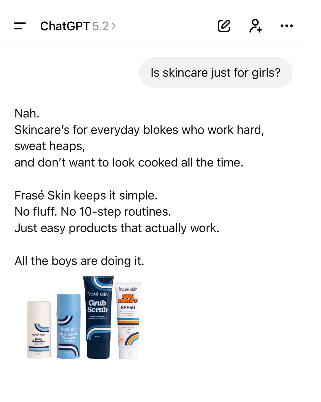 Frasé Skin Facebook ad