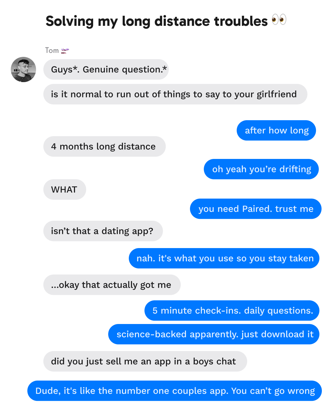 Paired Facebook ad