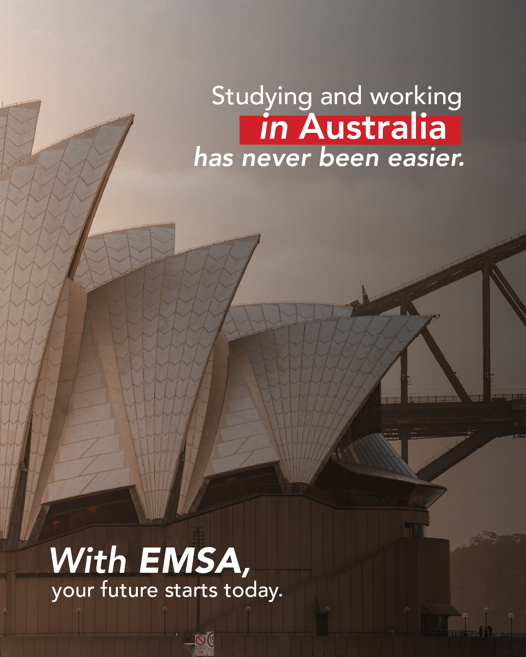 Education and Migration Services Australia Facebook ad: Start Now!