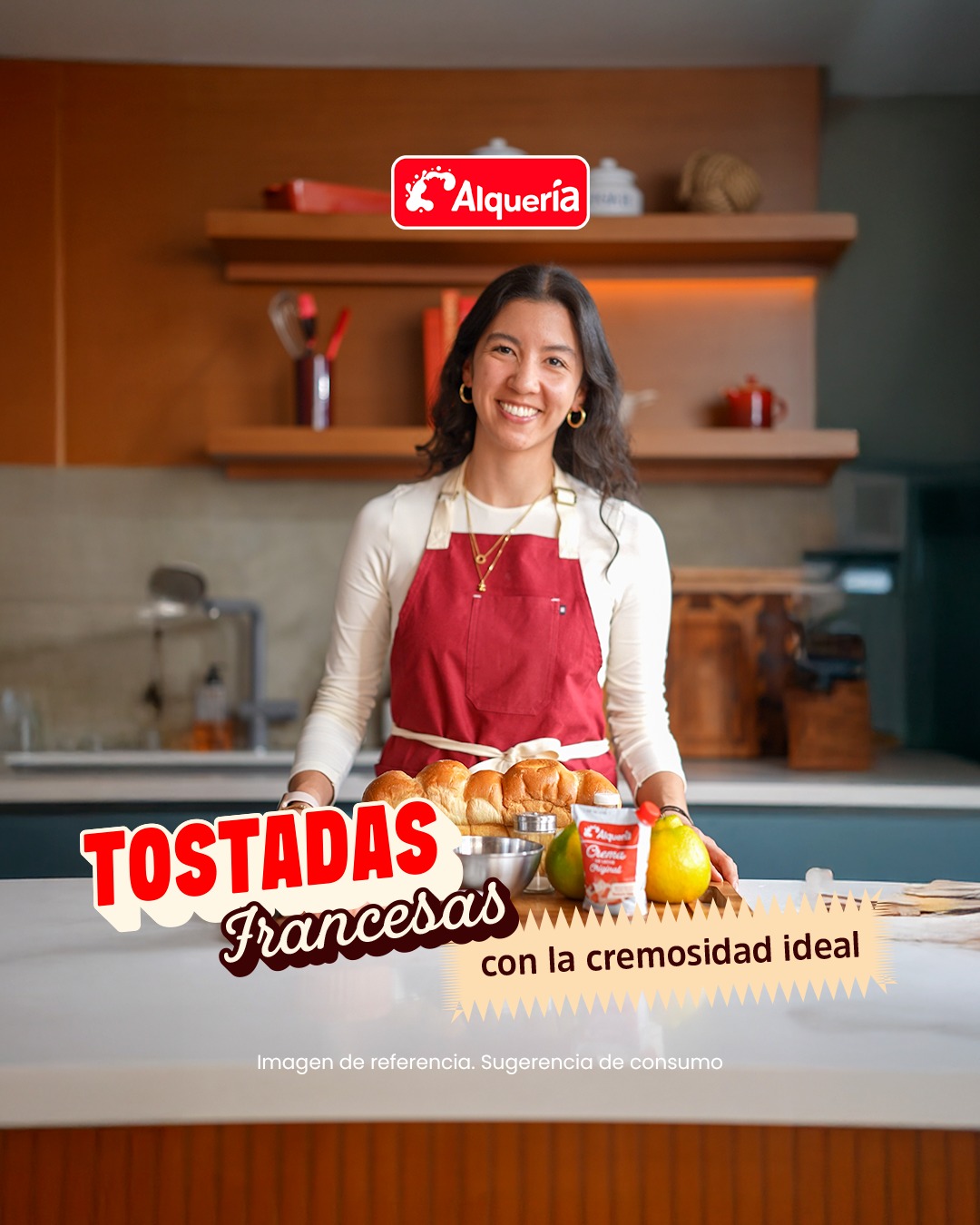 Recetas Alquería Facebook ad: ¡Tostadas francesas en menos de 20minutos!