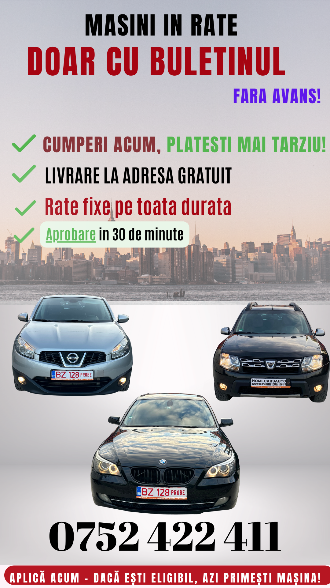 Home Cars Auto - Mașini în Rate Facebook ad from Apr 18, 2026