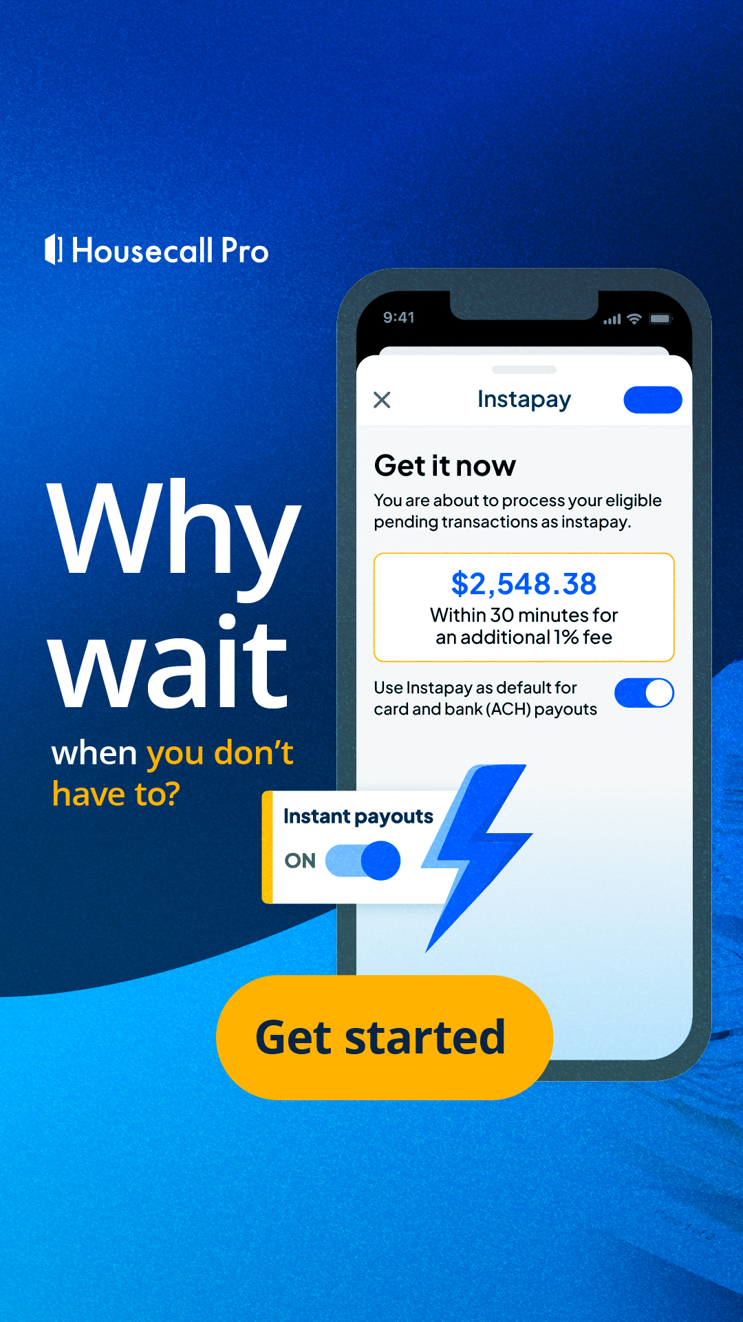 Housecall Pro Facebook ad: Faster Payments, Better Workflows