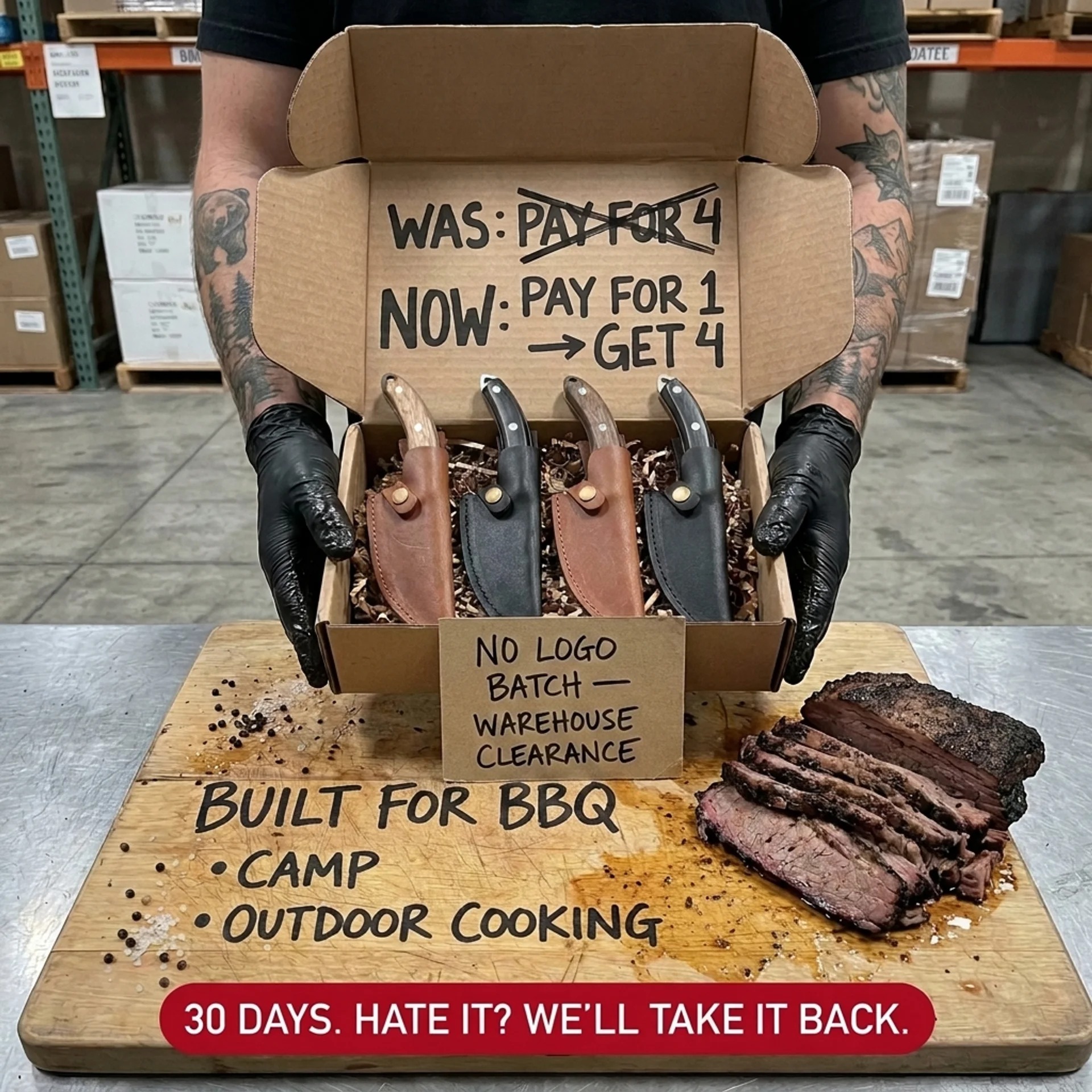 Thecavemanstyle Facebook ad: BBQ-READY. CAMP-READY.