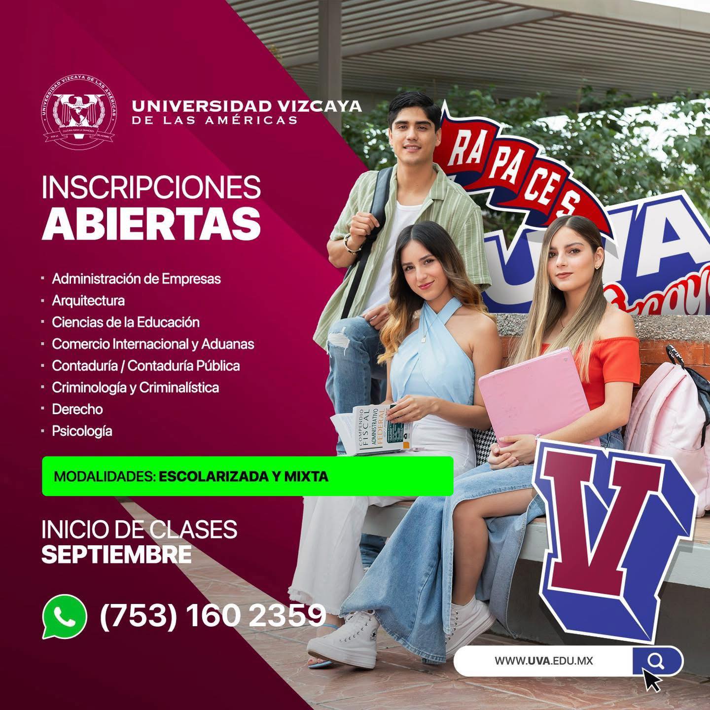 Universidad Vizcaya Lázaro Cárdenas Facebook ad: Haz que tu meta universitaria se vuelva realidad…