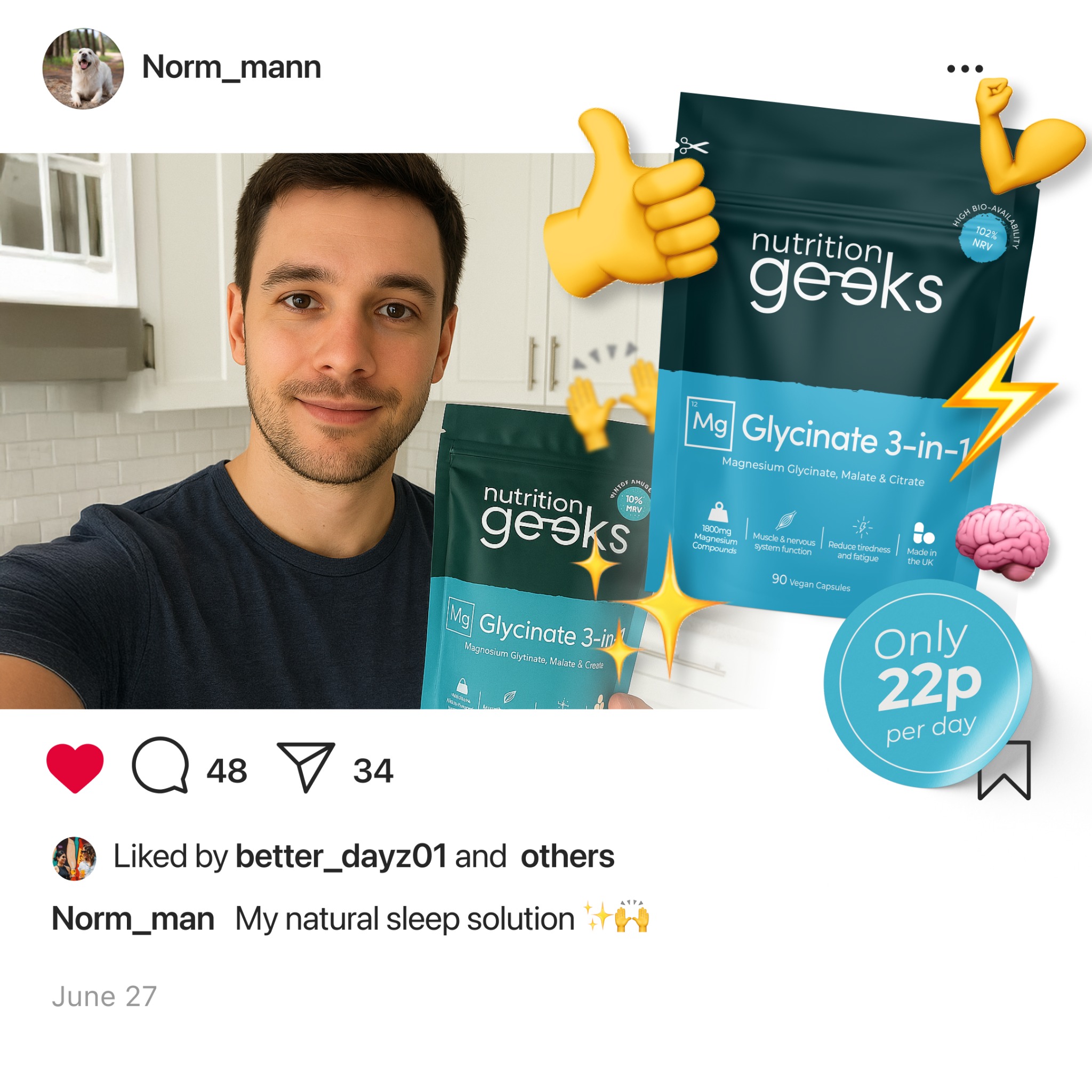 Nutrition Geeks Facebook ad